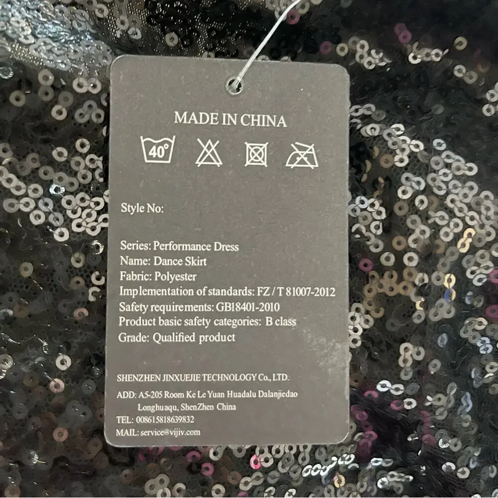 Vision for Innovation Black Sequin Bodycon Mini Dress Size S